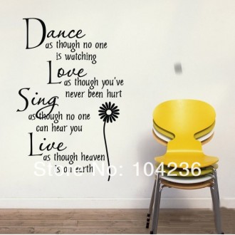 Dance, Love, Sing, Live  Wall Decal